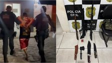 Homem é preso suspeito de agredir e ameaçar a esposa no Piauí; armas são apreendidas