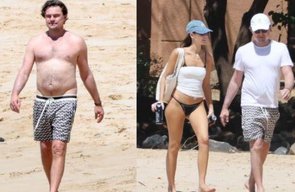 Leonardo DiCaprio curte praia com a namorada no Havaí