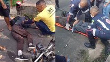 Motociclista se envolve em acidente após atropelar animal em Teresina