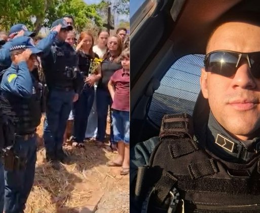 Sob forte comoção, policial militar morto em acidente durante perseguição é sepultado