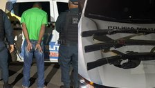 Suspeito de agredir duas pessoas é preso com três espingardas no Sul do Piauí