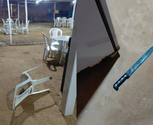 Cobrança de conta termina em confusão e homem é atingido com golpe de facão em bar no Piauí