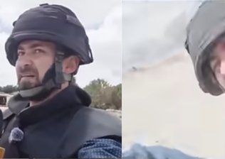 Repórter filma momento em que é atingido por drone de Israel no Líbano.