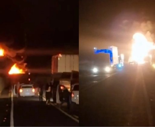 Caminhão-tanque explode após colisão e interdita BR-316 no Piauí