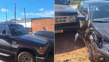 Colisão entre caminhonete e carro de passeio é registrada na BR-222, em Esperantina