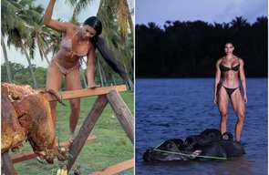 Influenciadora Lia Mendonça é criticada por vídeo com búfalo assado no Marajó