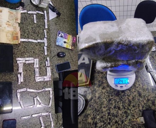 PM apreende drogas, dinheiro e prende mulher durante ocorrência em Ilha Grande