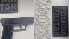 Polícia Militar apreende drogas e arma artesanal durante ocorrência em São João do Arraial