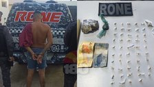 Suspeito é preso com 49 invólucros de crack durante ação policial em Teresina