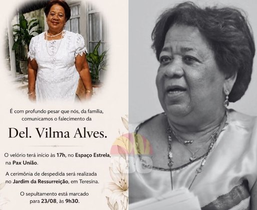 Velório da delegada Vilma Alves será realizado neste sábado em Teresina