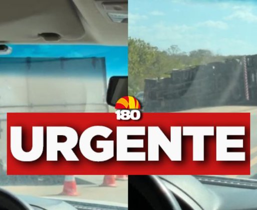 Caminhão tomba na BR-343 entre Altos e Teresina
