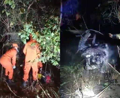 Mulher se envolve em acidente, fica presa e aciona bombeiros na BR-343